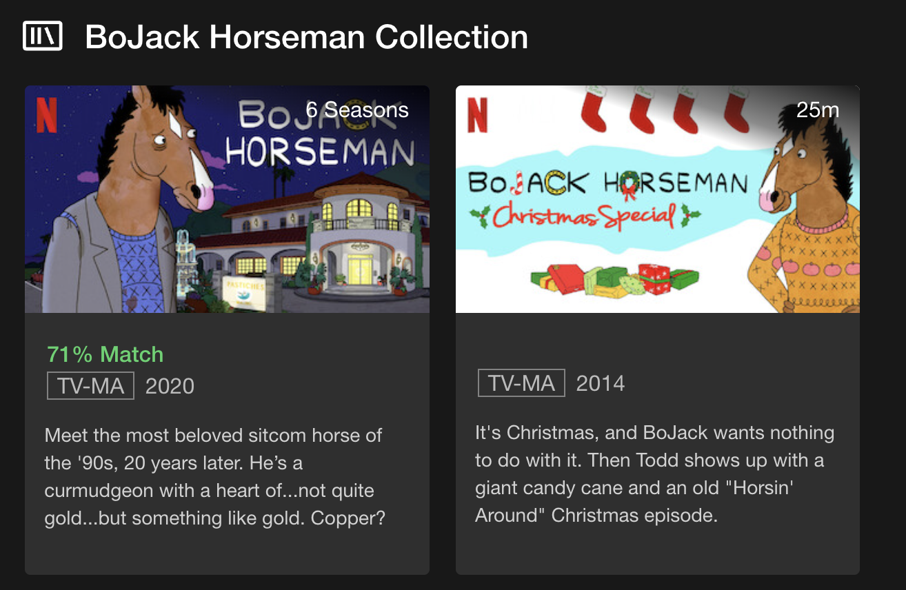 Netflix Bojack UX
